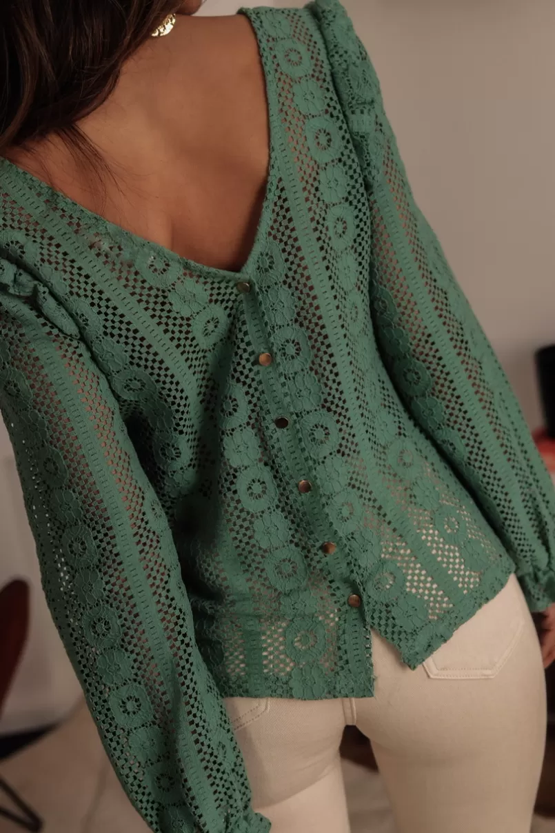 Intemporel Shop Blouse Billy vert Online