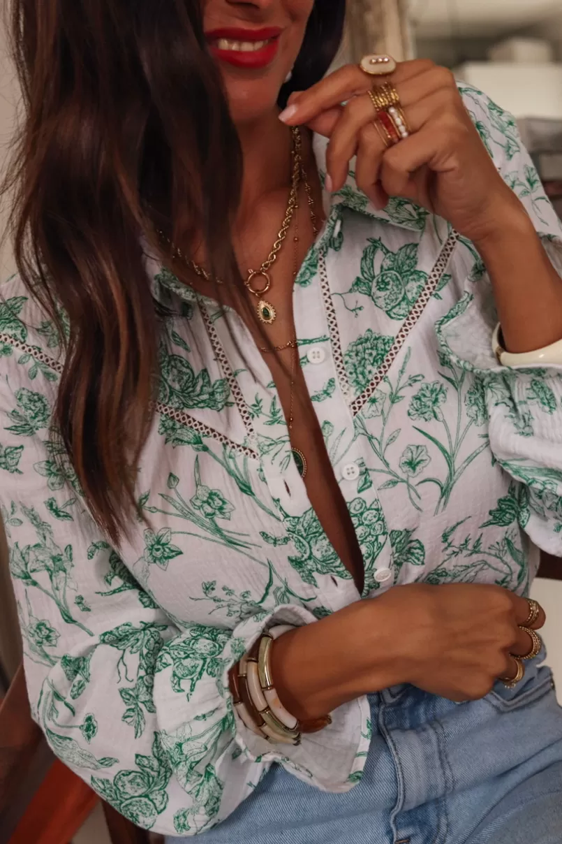 Intemporel Shop Blouse Catalina verte Discount
