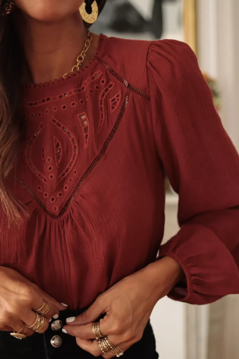 Intemporel Shop Blouse Manola terracotta Online