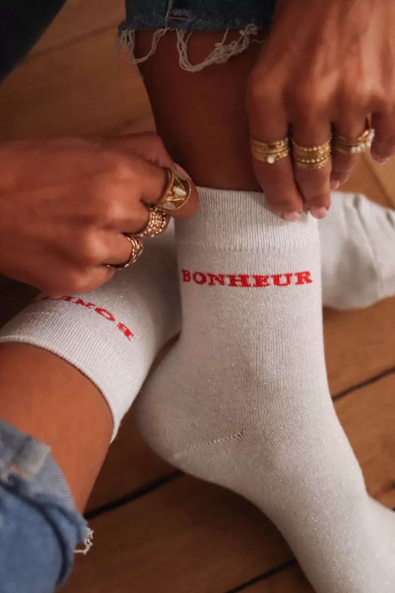 Intemporel Shop Chaussettes argentées Bonheur Outlet
