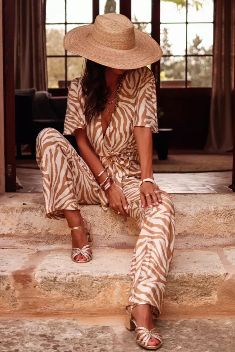 Intemporel Shop Combi pantalon Justine zébrée Flash Sale