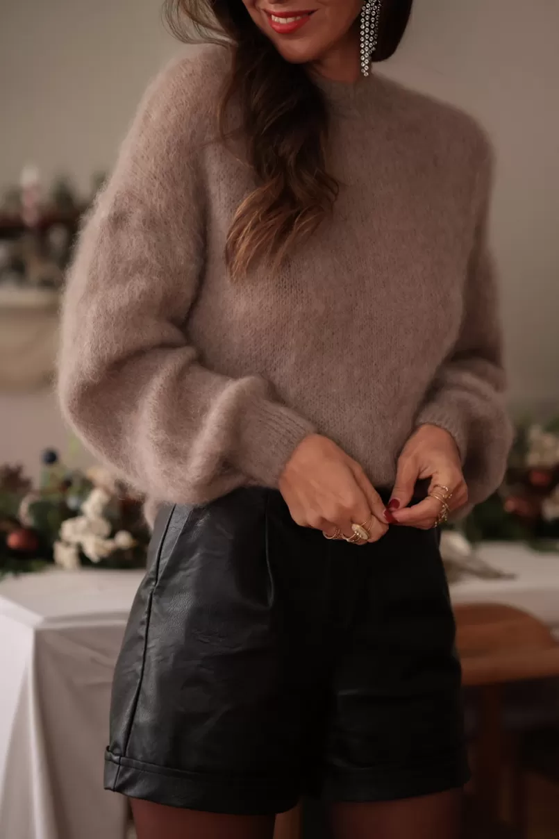 Intemporel Shop Pull Daisy taupe Fashion